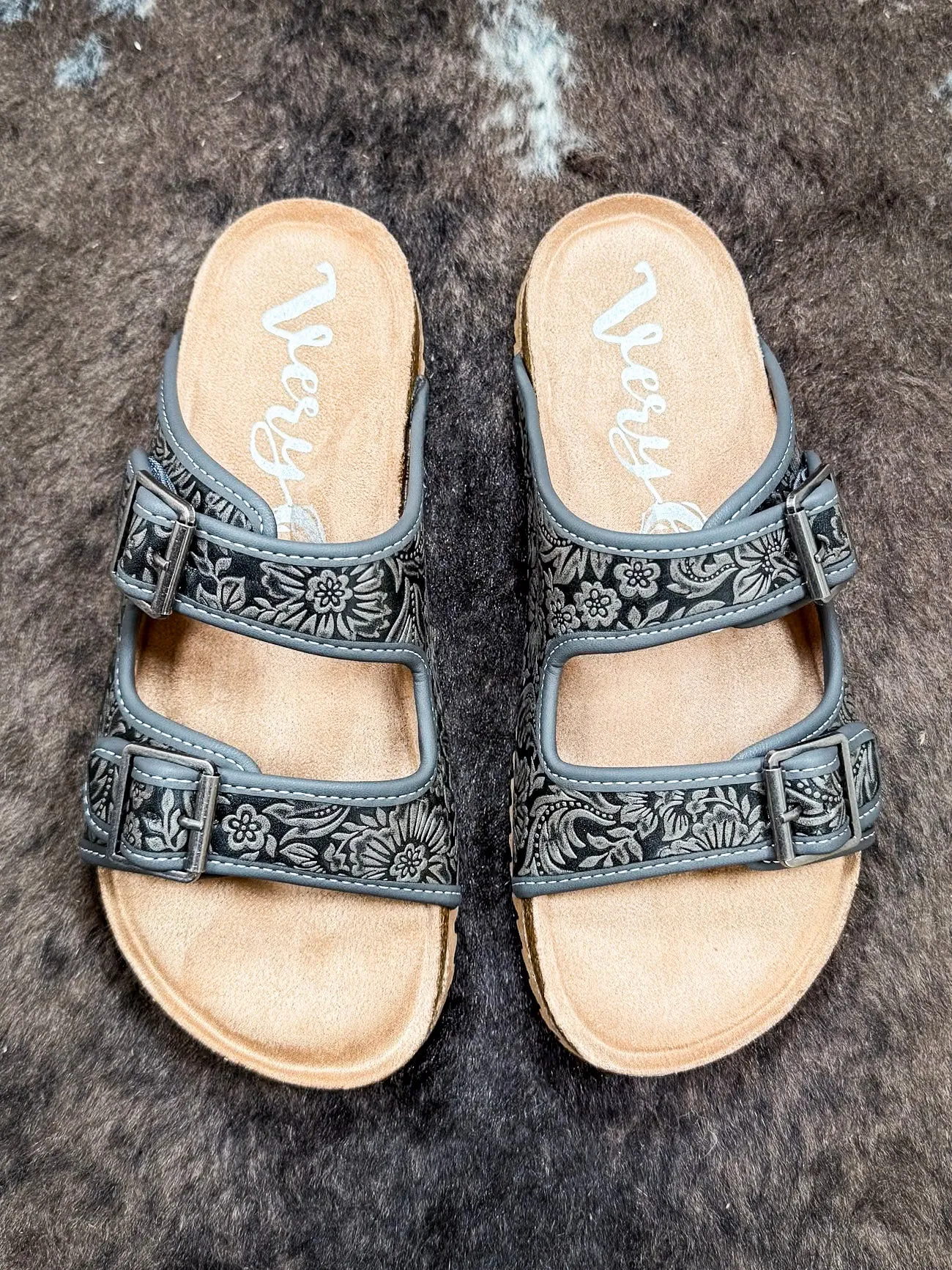 Berry Sandal in Grey by Very G