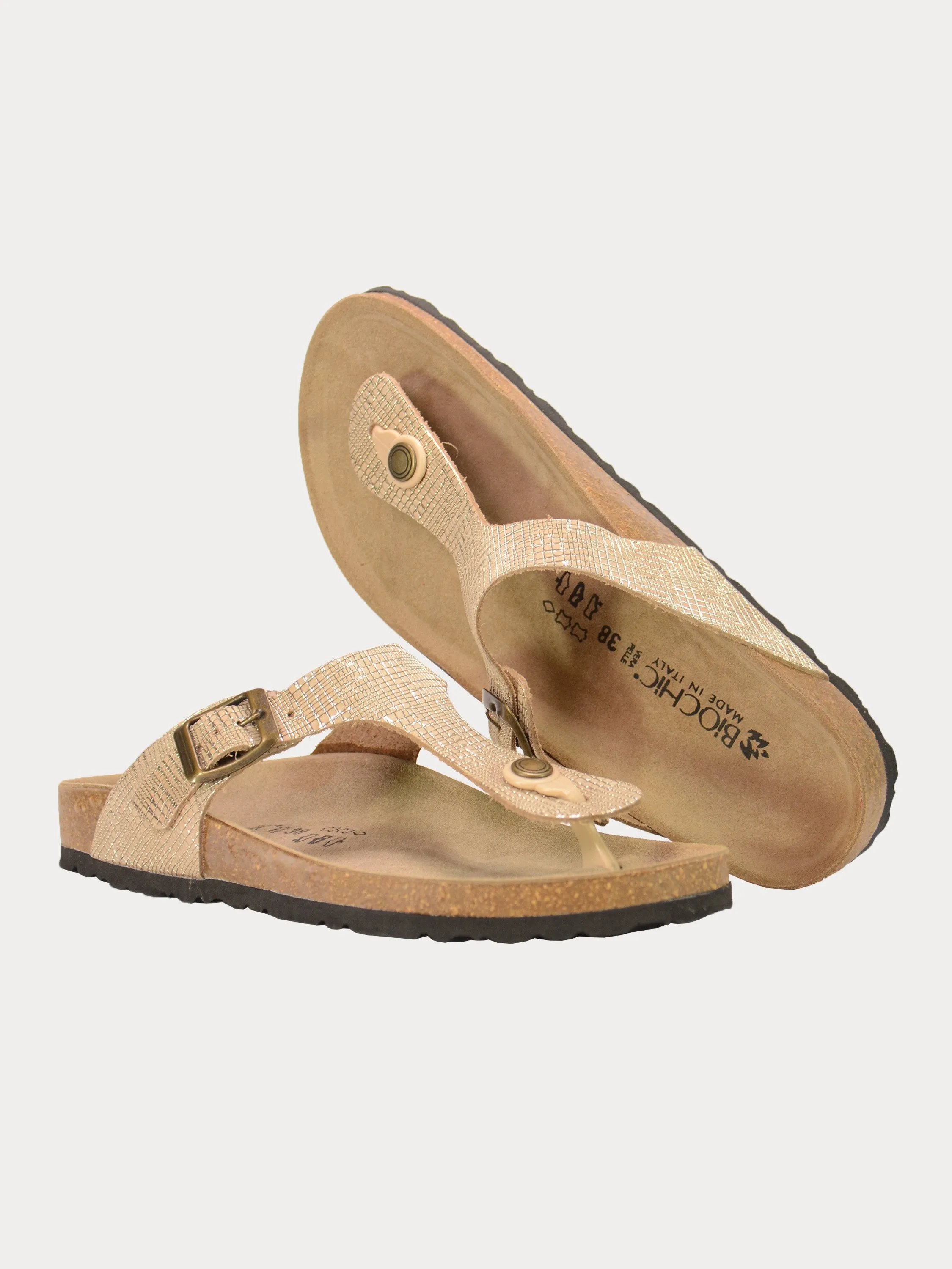 Biochic Women's Flat Suede Sandals