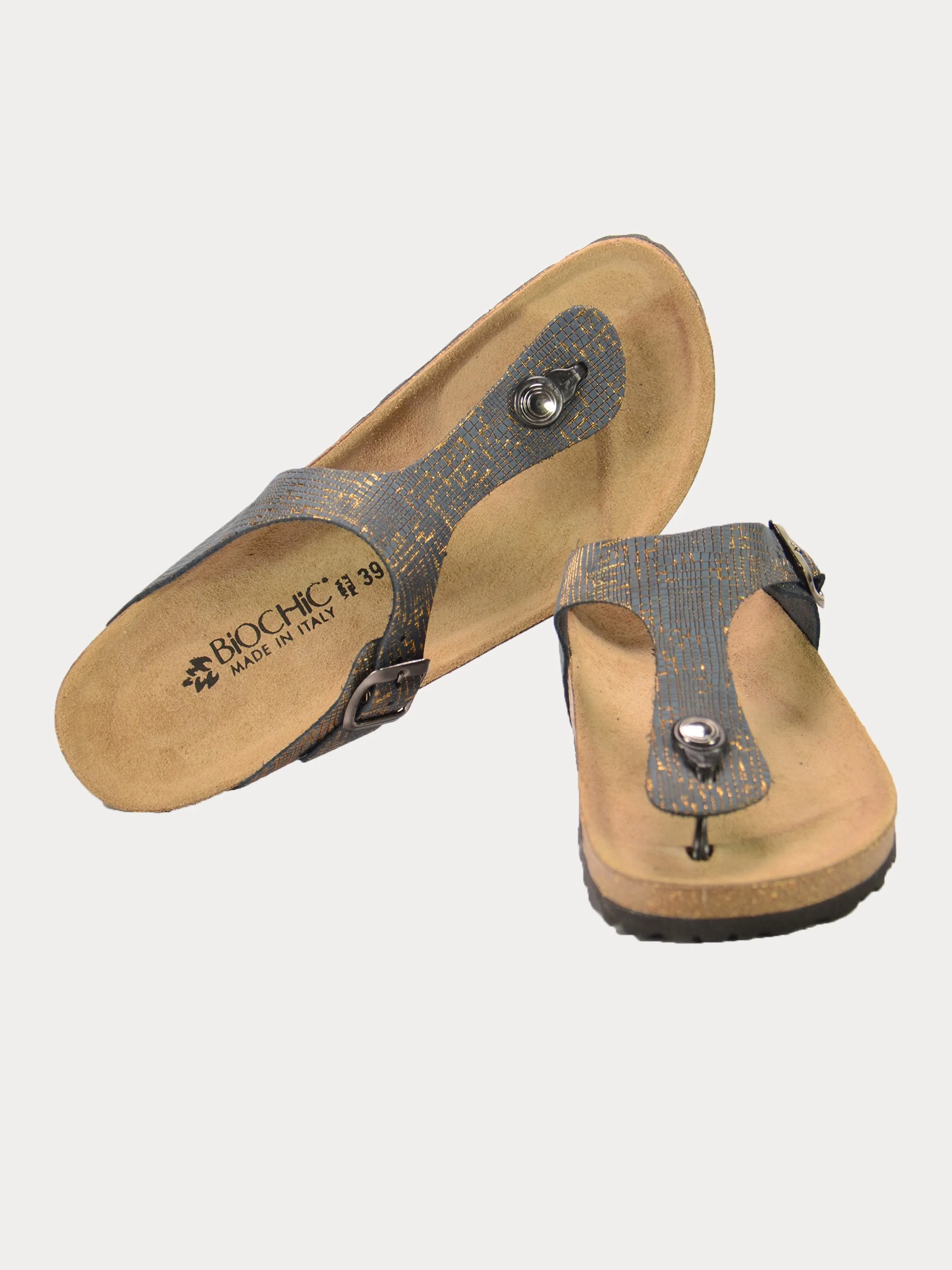 Biochic Women's Flat Suede Sandals