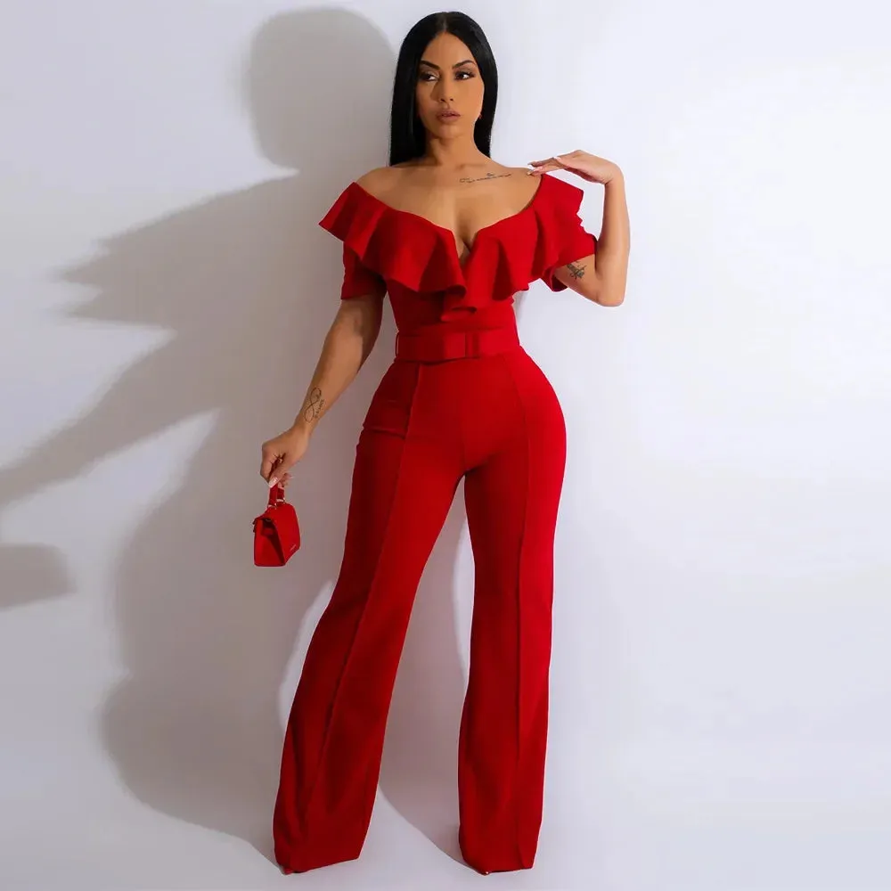Butterfly Zipper Wide Leg Jumpsuit