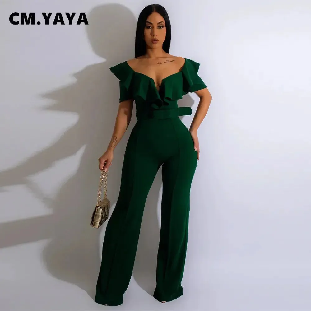 Butterfly Zipper Wide Leg Jumpsuit
