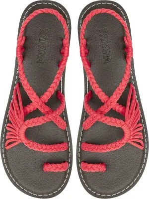 Capana Woven Women's Flat Sandals - Strappy Braided Sandals, Beach Sandals for Women Dressy Summer, Rope Bohemian Sandals, Spring Casual Womens Shoes, Comfy Boho Flats for Teen Girls  Commune