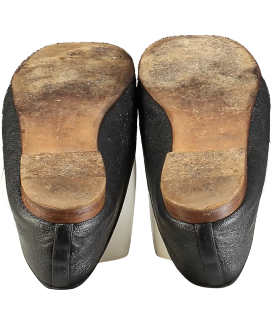 Chanel Black  Leather CC Logo  Ballet Flats UK 4.5 EU 37.5 