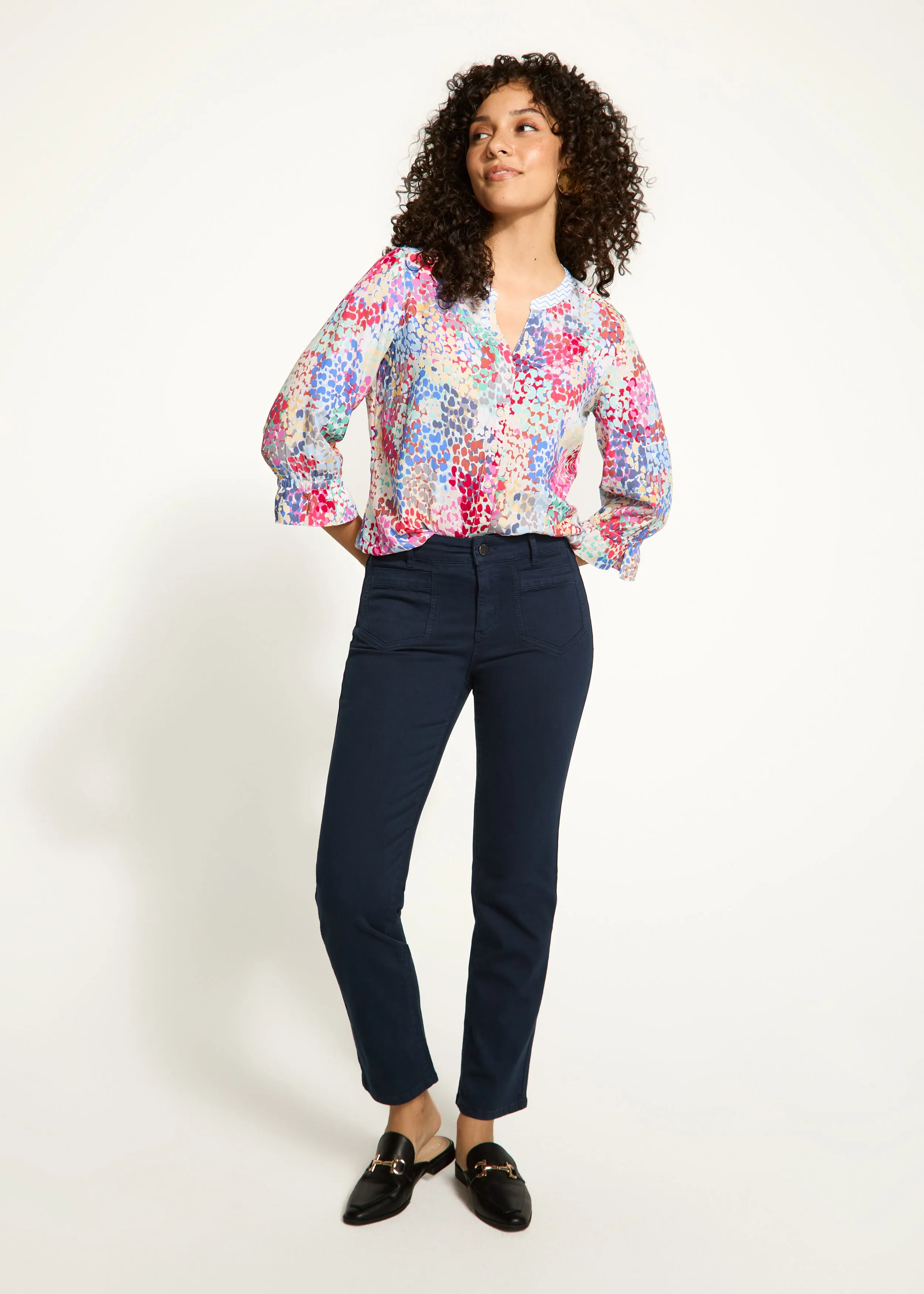 Christina Straight Leg Denim, Navy