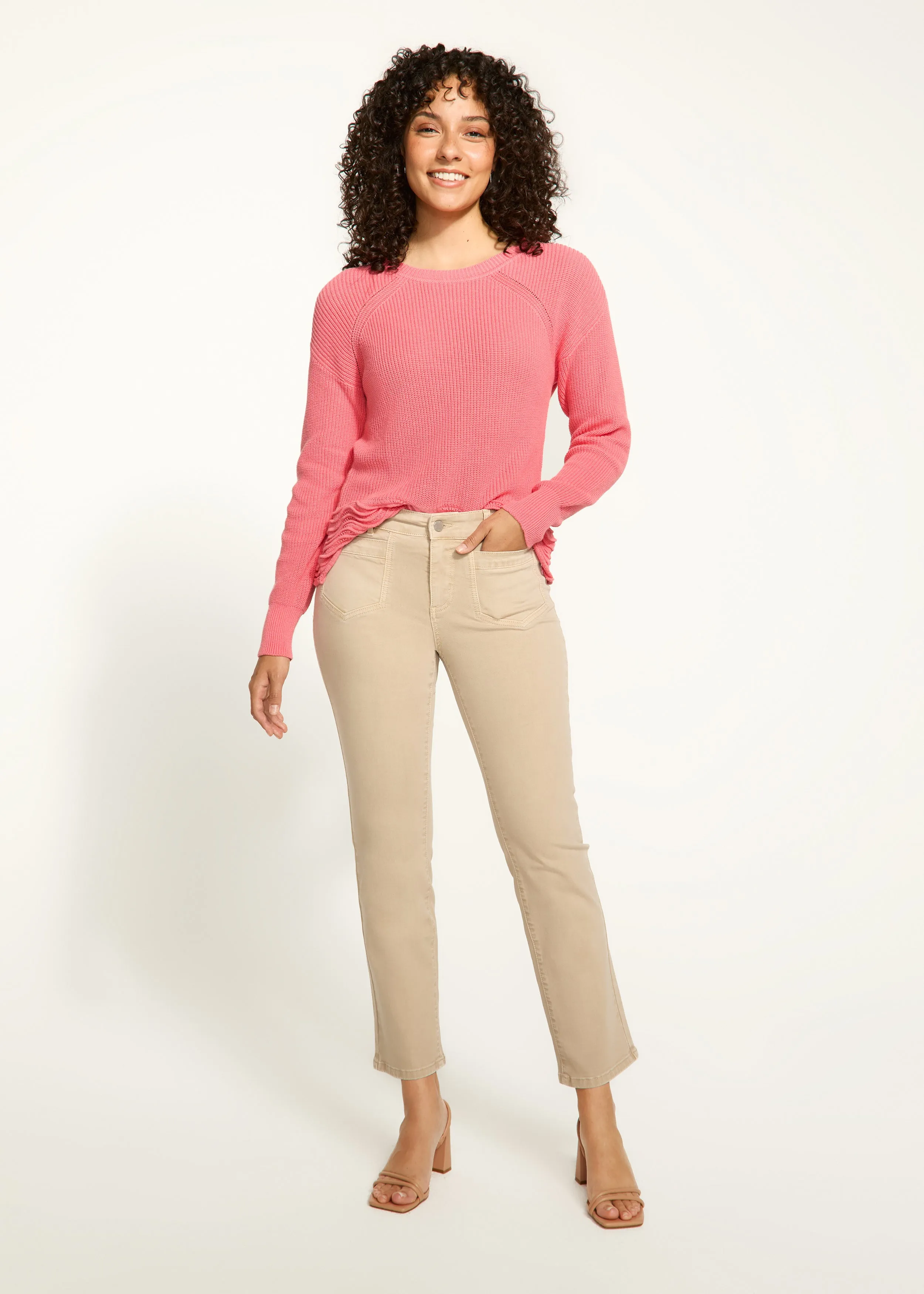 Christina Straight Leg Denim, Sandstone