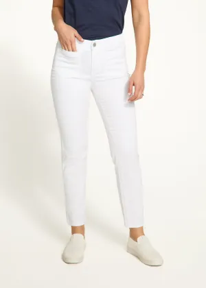 Christina Straight Leg Denim, White