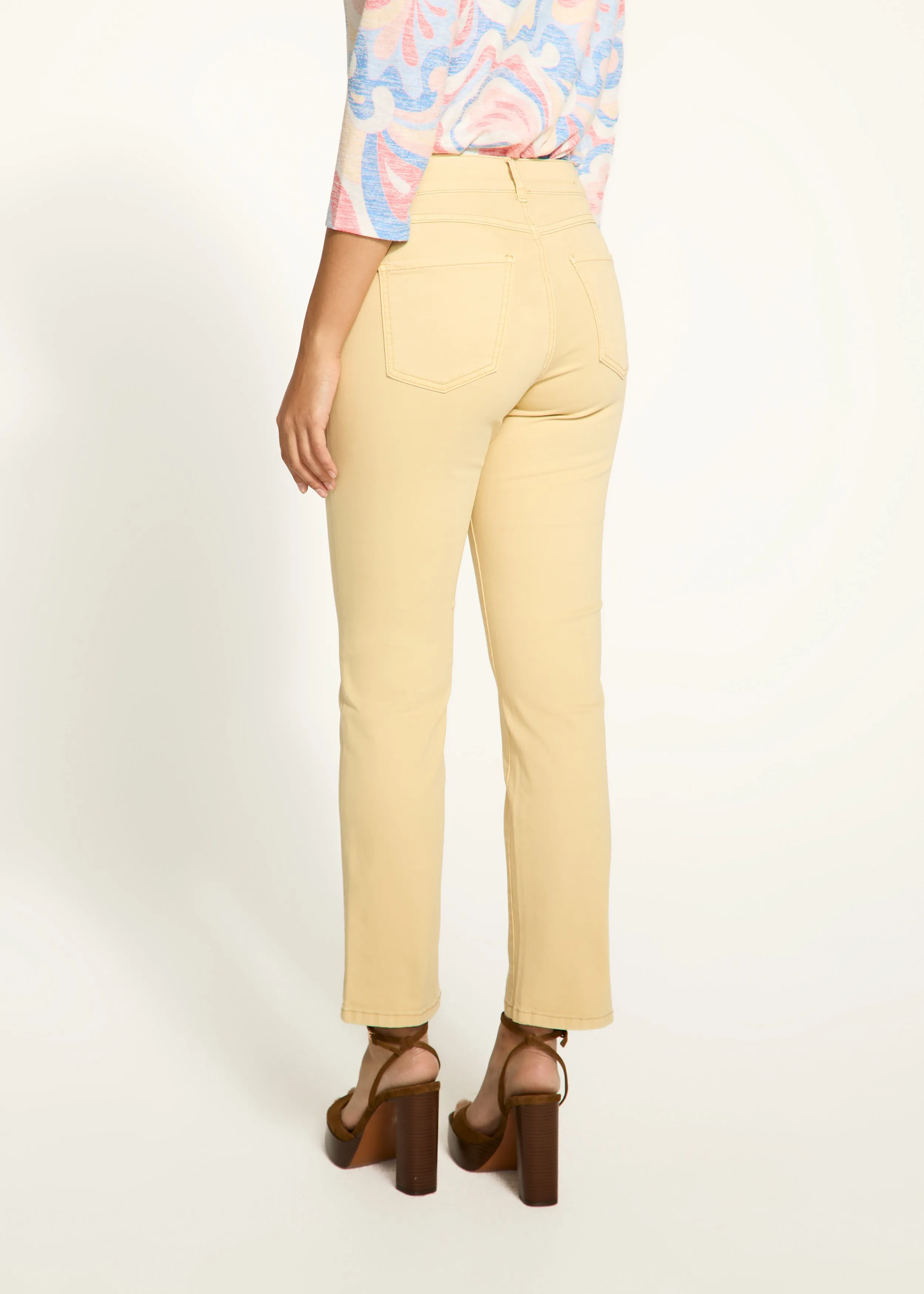 Christina Straight Leg Denim, Yellow