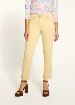 Christina Straight Leg Denim, Yellow