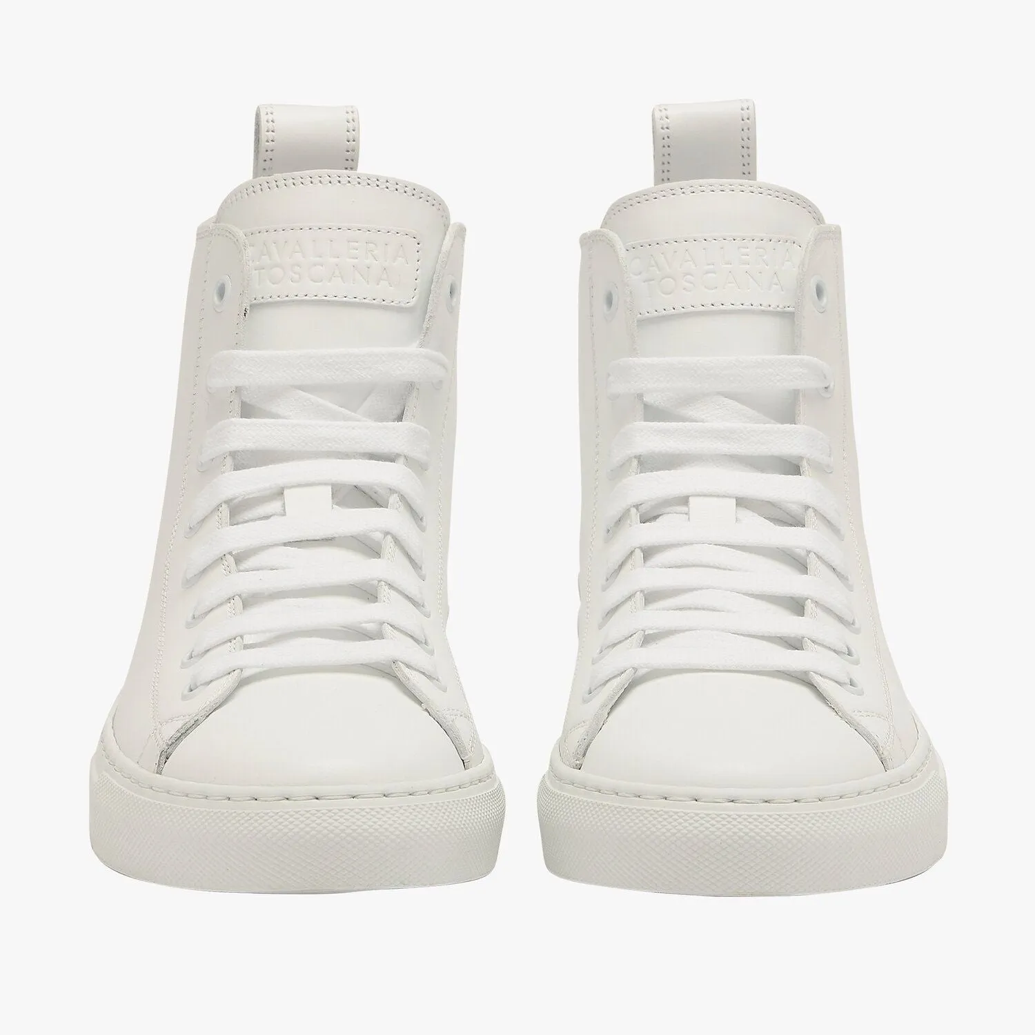 CT Leather High Top Sneakers - White