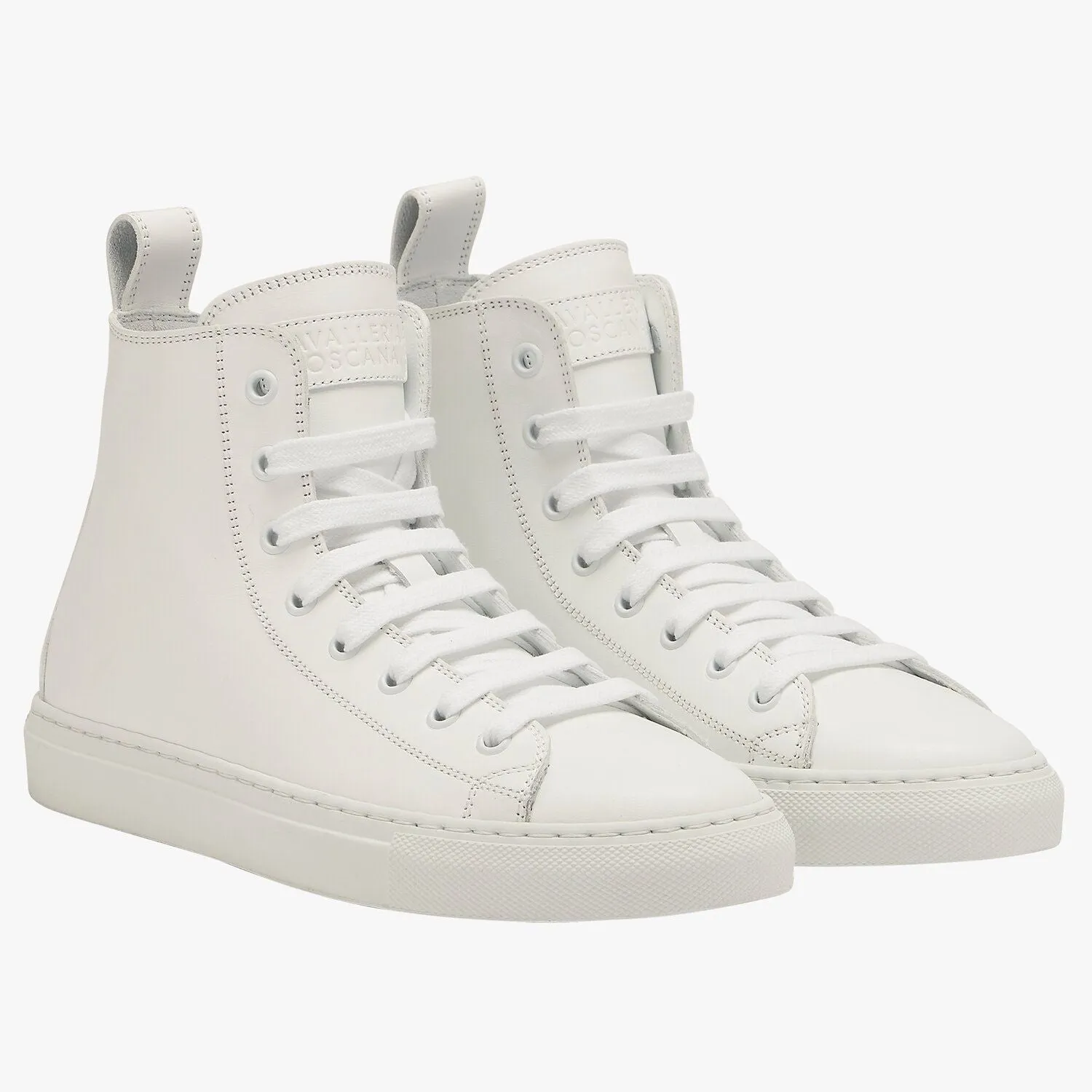 CT Leather High Top Sneakers - White