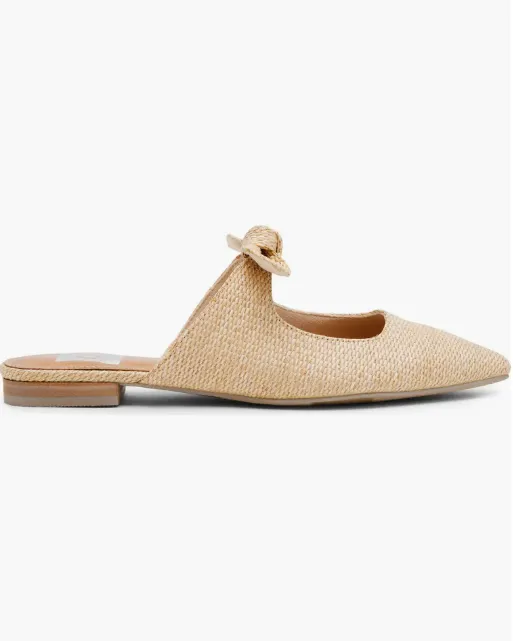 DV by Dolce Vita Christian Cut Out Mule with Bow - Raffia - FINAL SALE