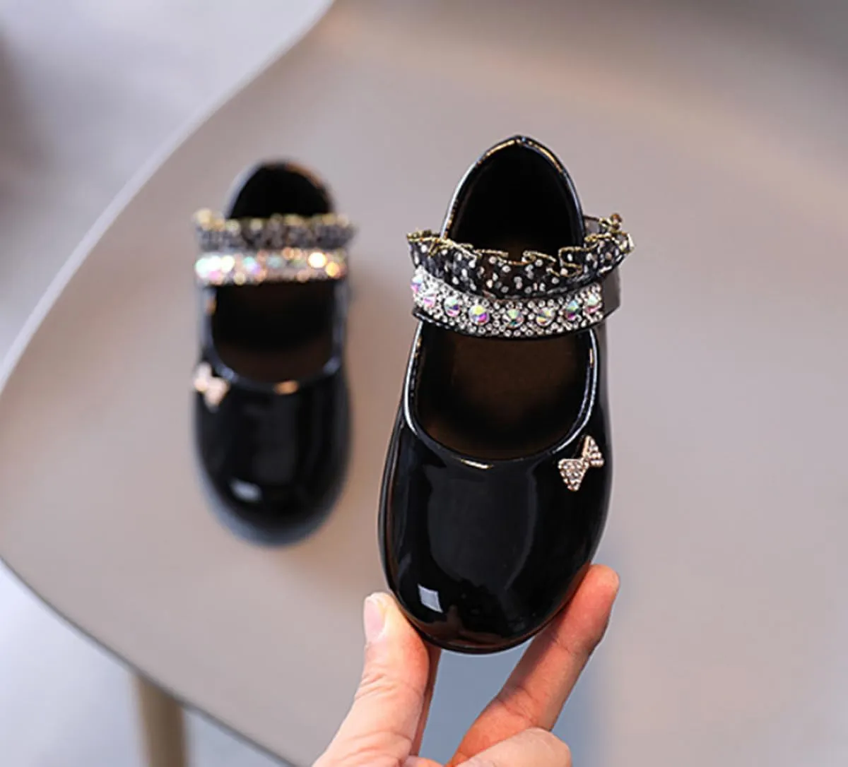 Girls Pu Leather Mary Jane Ballet Flats School Wedding Party Dress Shoes for Toddler/Little Kid