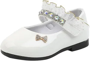 Girls Pu Leather Mary Jane Ballet Flats School Wedding Party Dress Shoes for Toddler/Little Kid