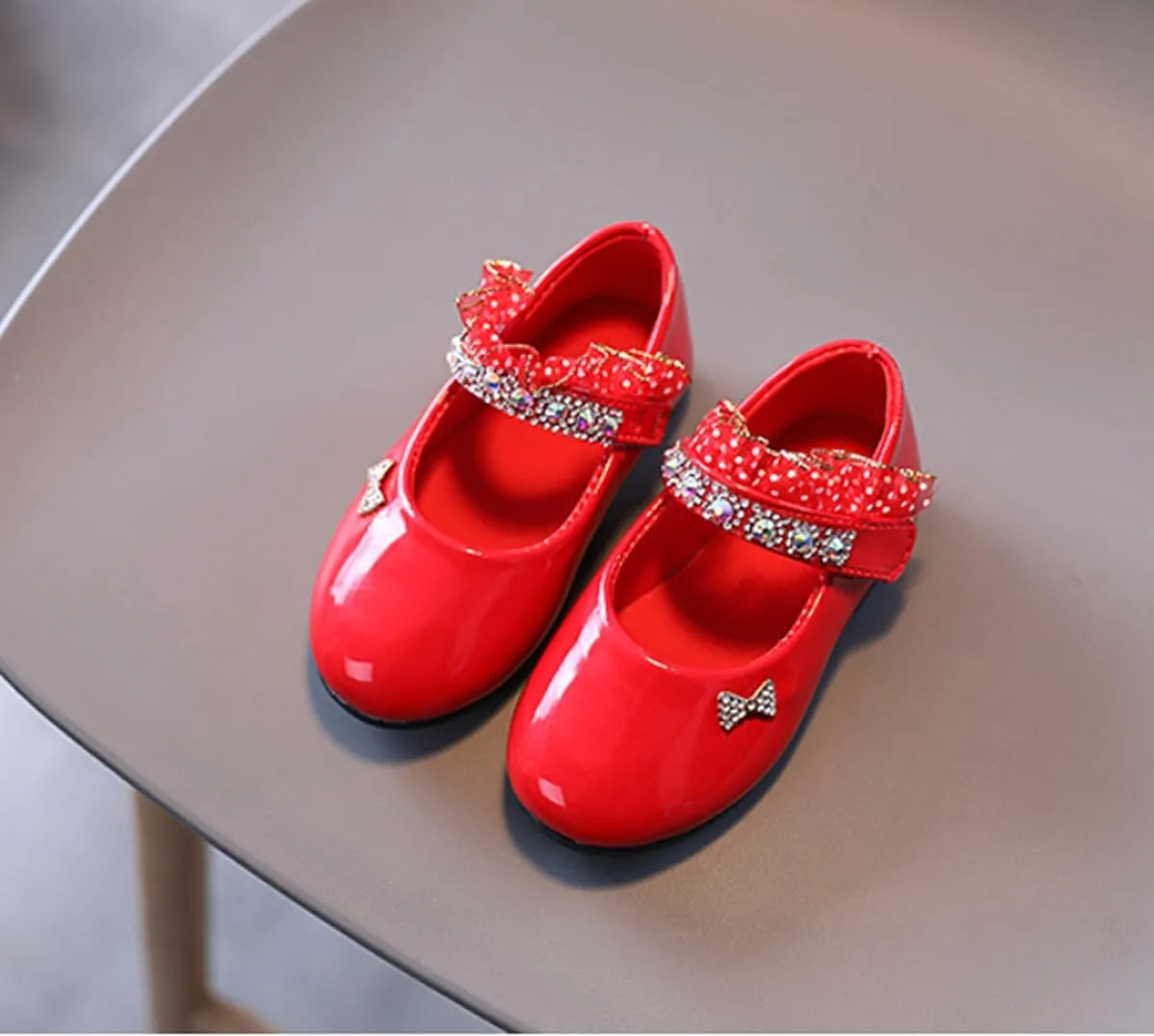 Girls Pu Leather Mary Jane Ballet Flats School Wedding Party Dress Shoes for Toddler/Little Kid