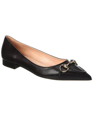 Gucci Horsebit Leather Ballerina Flat