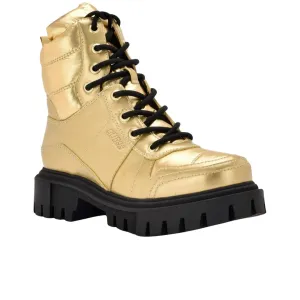 GUESS - Tisley Metallic Ankle Combat & Lace-up Boots