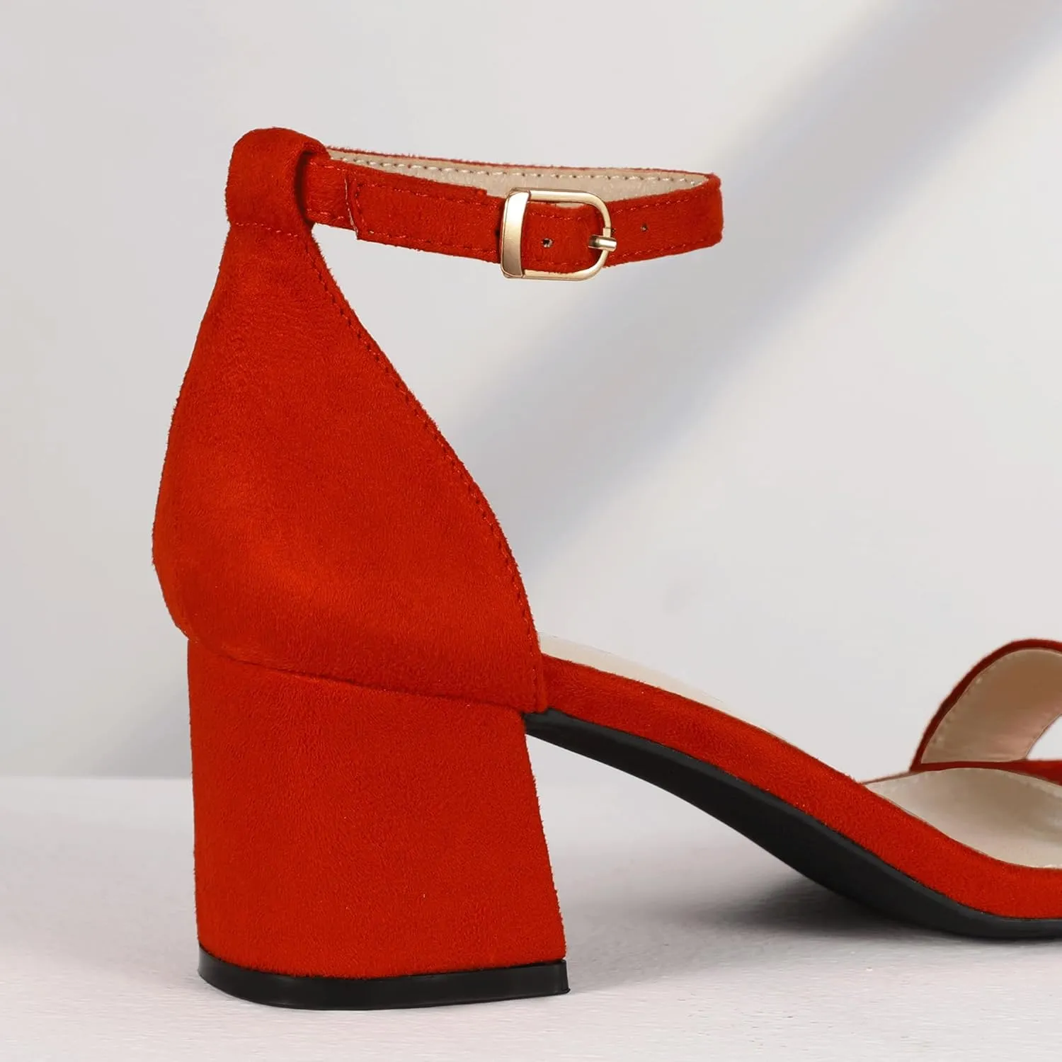 IDIFU IN2 Chunky Block Low Heels Square Open Toe Ankle Strap Short Heeled Sandals Wedding Bride Bridal Ladies Summer Prom Dress Shoes for Women Dressy Comfortable Formal Cute Trendy Small Thick Heels
