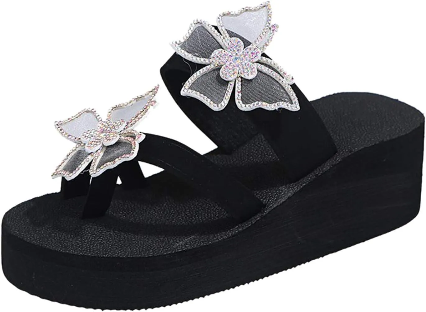 Ladies Slip On Lightweight Color Casual Flops Women's Wedge Fashion Slippers Flip Diamond Women's slipper