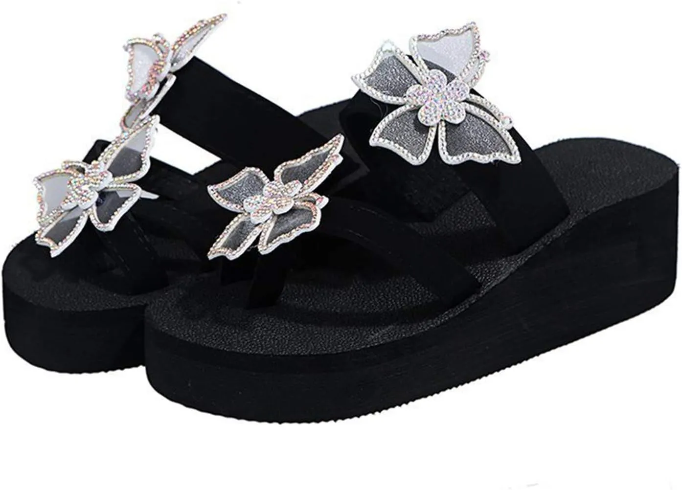 Ladies Slip On Lightweight Color Casual Flops Women's Wedge Fashion Slippers Flip Diamond Women's slipper