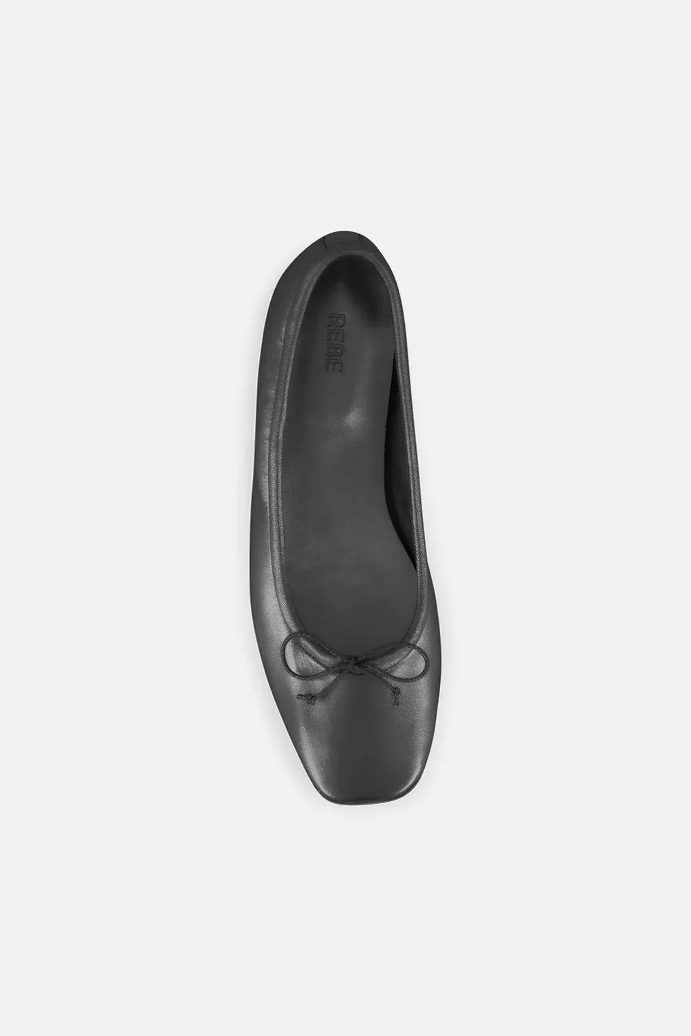 Leather Ballet Flat  Black