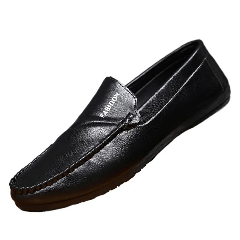 Low-top men's shoes one-pedal loafers 2024 non-slip waterproof thick-soled formal wear Wenzhou lazy summer black foot cover