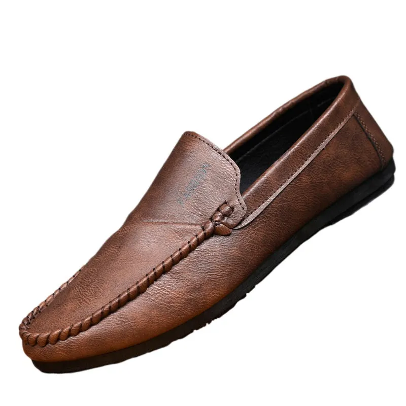 Low-top men's shoes one-pedal loafers 2024 non-slip waterproof thick-soled formal wear Wenzhou lazy summer black foot cover