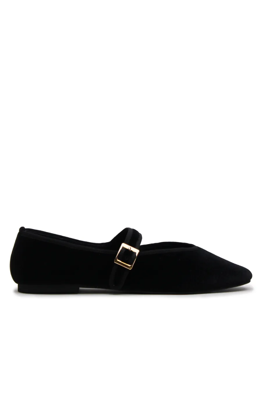 Mary-Jane Black Silk Velvet
