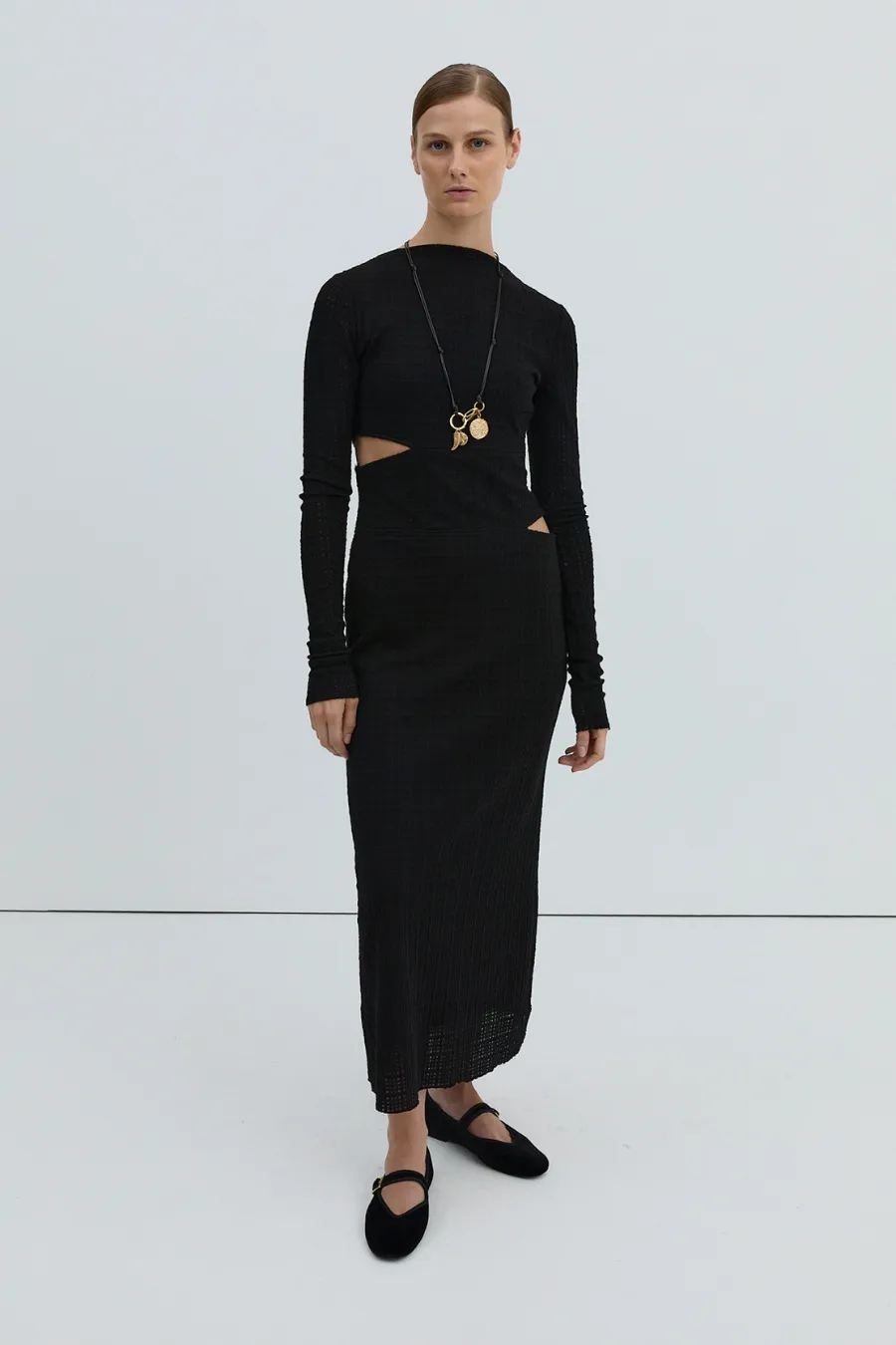 Mary-Jane Black Silk Velvet