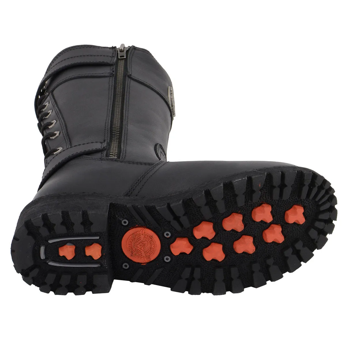 Milwaukee Leather MBL9385 Women's Black Leather 15-Inch Calf Laced