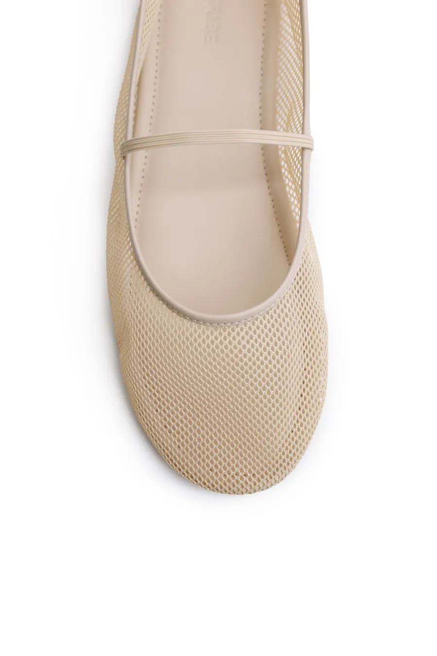 Net Ballet Flat Cream