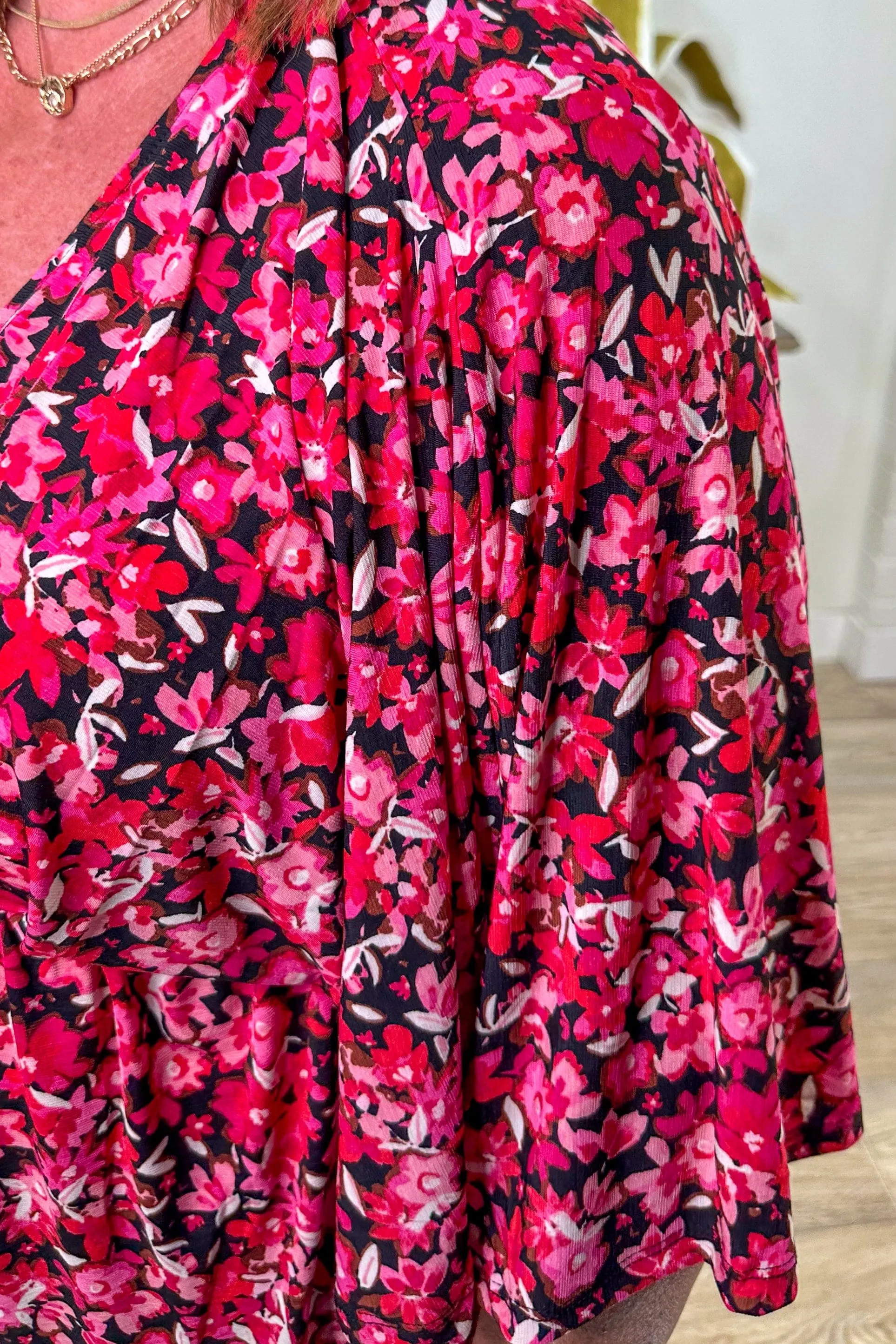 Red & Pink Floral Dreamer Top