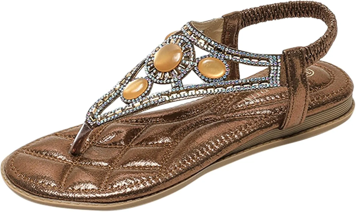 Sandals for Women Rhinestone Flip Flops Sandal Arch Support Sandals Casual Summer Thong Sparkly Beach Wedding Shoes