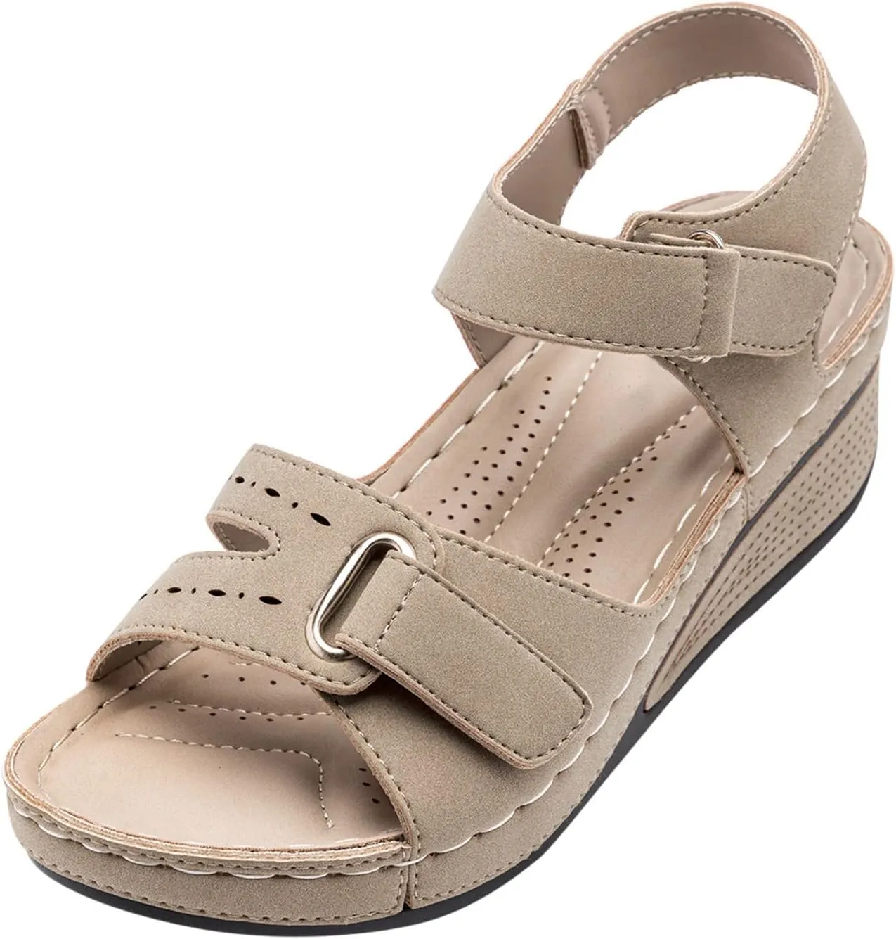 SBGMoSJ Open Toe Diabetic Shoes for Women Orthopedic Work Shoes for Women Kitchen White Slip On Summer Shoes for Women Ortho Comfort Shoes Women Orthopedic Flip Flops Women 6.5 Womens Sandals Black