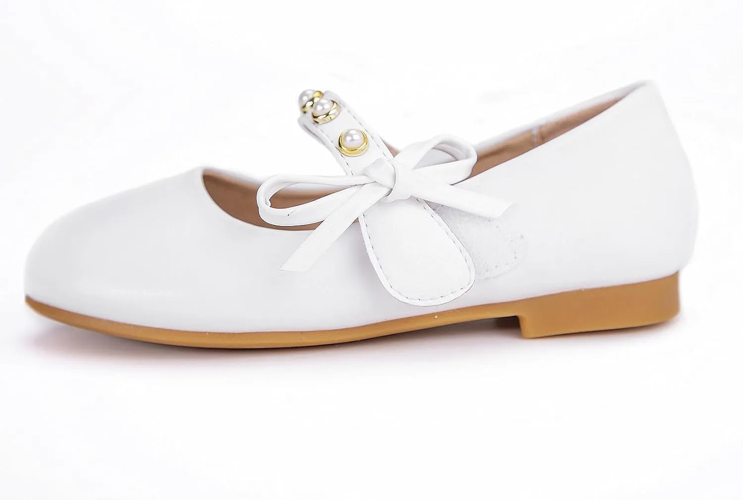 Toddler/Little Kid Girls Mary Jane Ballerina Flats Girl Dress Shoes for Wedding Party Ballet Flat Shoes