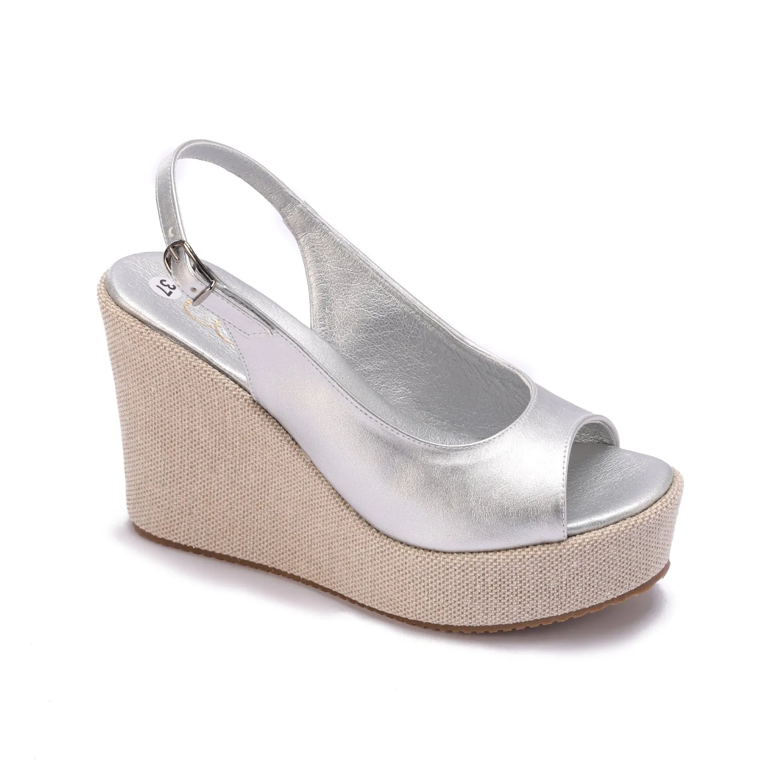 Vallora Wedges Heels - Silver