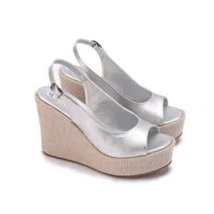 Vallora Wedges Heels - Silver