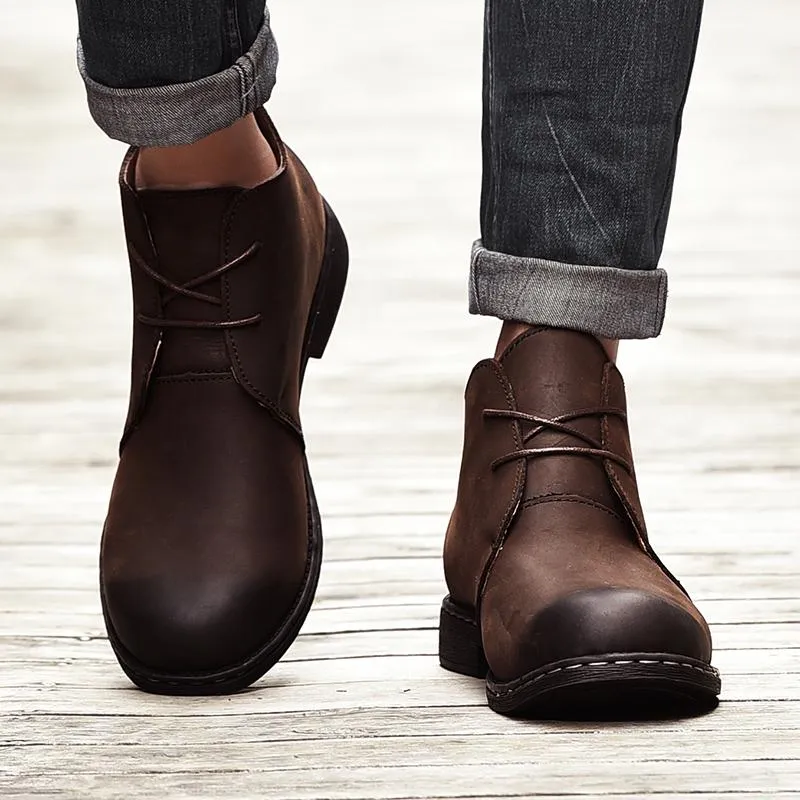 West Louis Genuine Leather Causal Outdoor Boots