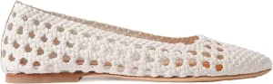 Women Ballet Flats Slingback Round Toe Slip On Fishnet Ballerina Shoes Casual Comfortable Dress Mary Jane Flat Sandals
