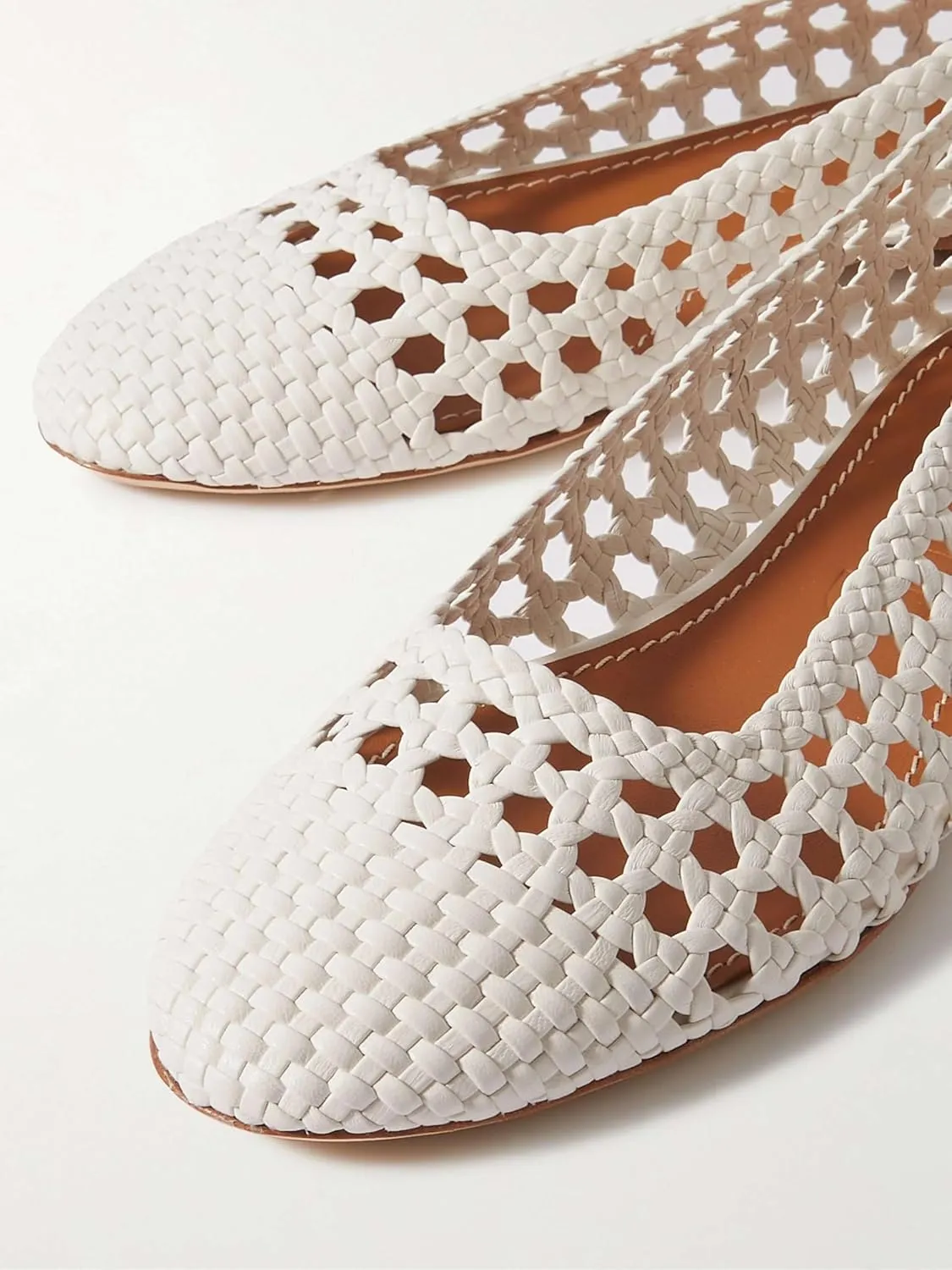 Women Ballet Flats Slingback Round Toe Slip On Fishnet Ballerina Shoes Casual Comfortable Dress Mary Jane Flat Sandals