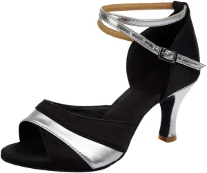 Women Ballroom Dancing Prom Fashion Shoes Ladies Latin Slsa Performance Gold Sparkly Singles Ankle Strap High Heels